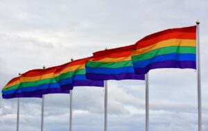 pride flag, nature, flags, flagpoles, sky, rainbow, rainbow flag, lgbtq, lesbian, bisexual, transgender, queer, symbol, lgbtiqa, pride month, world pride