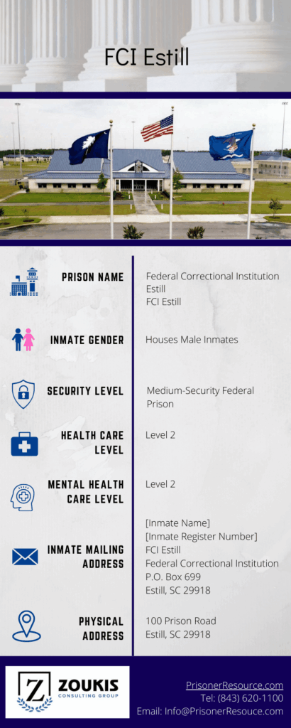 Fci Estill Visitation Information for FCI Estill