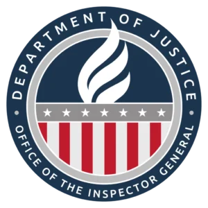 Seal of the Department of Justice Office of the Inspector General.