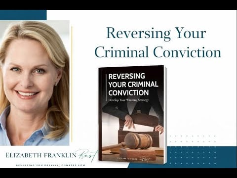 Video title card: Reversing Your Criminal Conviction, with the book cover.